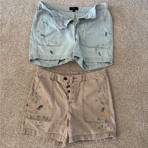 J Crew Intentionally Distressed Shorts - 2 pairs Size 8